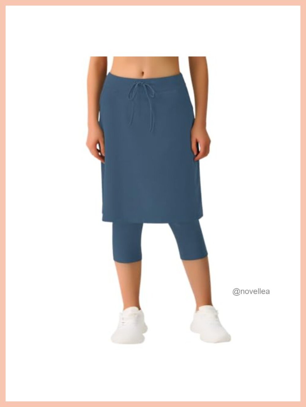 Skirted Leggings with Pockets Knee Length Athletic Skirt
